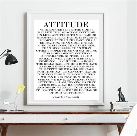 Attitude Quote Charles Swindoll Quote Poster 8 X10 Print Attitude