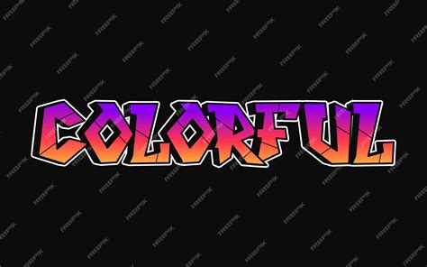 Premium Vector Colorful Word Trippy Psychedelic Graffiti Style Letters