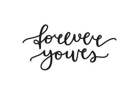 Forever yours. Vector lettering. | Custom-Designed Graphic Objects ~ Creative Market