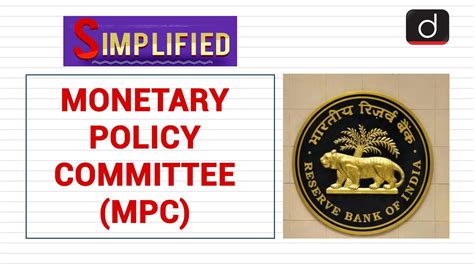 Monetary Policy Committee Mpc Simplified Youtube