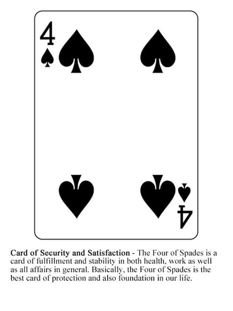 Four Of Spades Learning Tarot Cards Tarot Card Meanings Reading