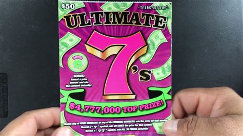 Another 50 Ultimate 7s Texas Lottery Scratch Off Youtube