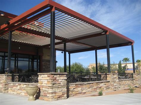 Commercial Aluminum Louvered Roof Patio Cover Outdoor Restaurant