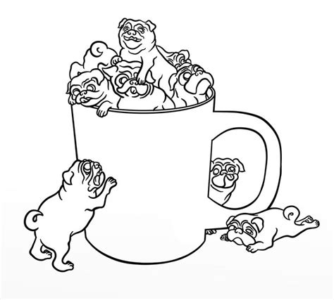 Grab some crayons, markers, or colored pencils whatever the pug requires little in the way of grooming and is just the right size for an active family. Pug Coloring Pages - Best Coloring Pages For Kids | イラスト