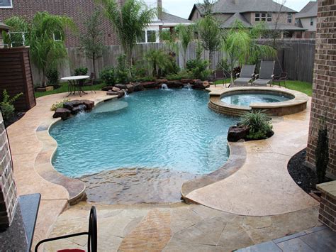 If you think you need a big yard to accommodate a swimming pool, think again. Natural Free Form Swimming Pools Design 235 — Custom ...