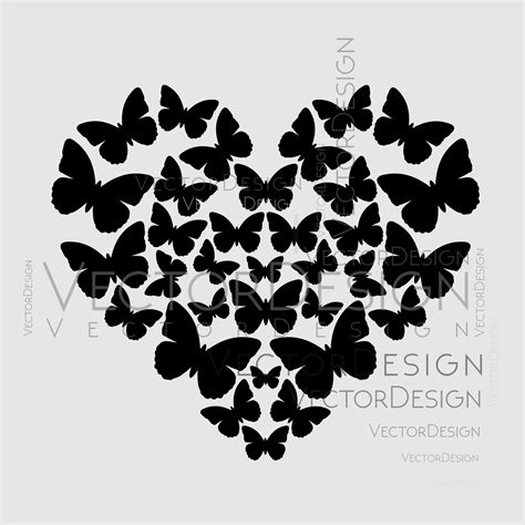 341 Heart Shaped Butterfly Heart Svg SVG PNG EPS DXF File