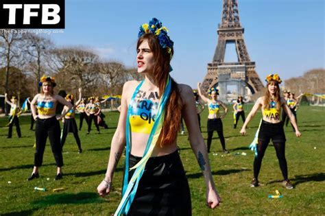 Femen Activists Are Pictured Topless In Paris 5 Photos Thefappening