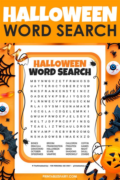 Halloween Word Search Free Printable The Printables Fairy