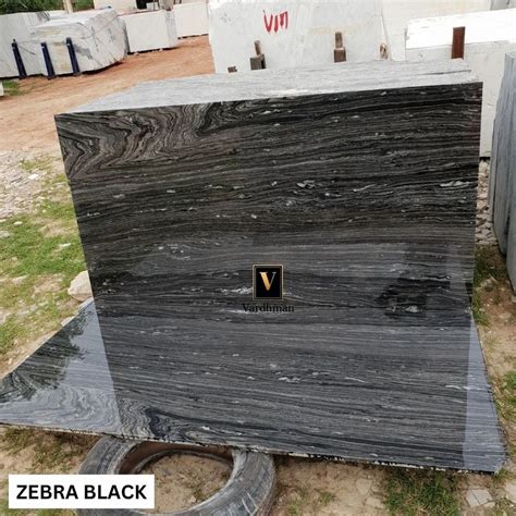 Zebra Black Marble Slab Thickness 17 Mm At Rs 75sq Ft In Kishangarh