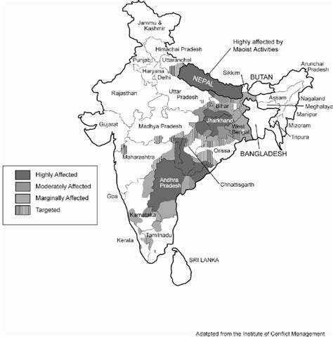 naxalite affected areas in india 2005 2006 download scientific diagram