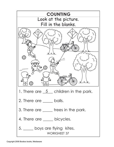 Free worksheets for kindergarteners