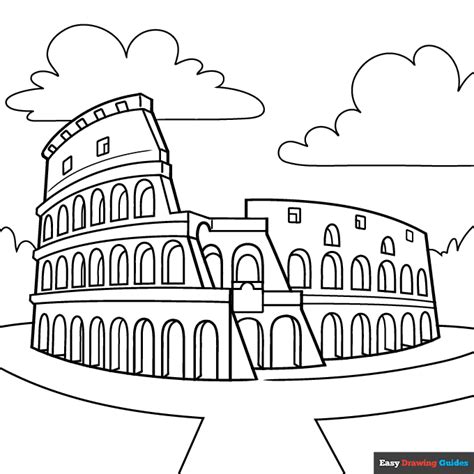 Colosseum Coloring Page Drawing Coloring Home