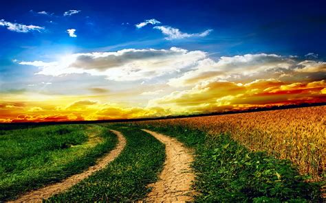Clouds Landscapes Nature Fields Paths Hdr Photography Skyscapes