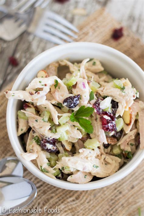 Turkey Cranberry And Almond Salad Fashionable Foods