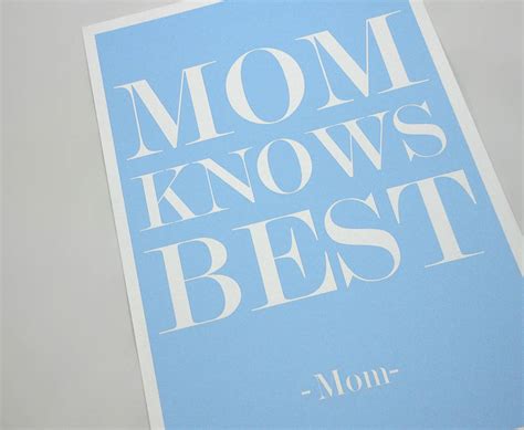 Mom Knows Best Typography Art Print By Sacred And Profane Designs