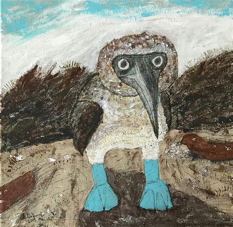 Blue Footed Booby Painting By Alison Klakowicz