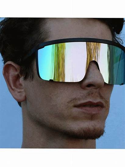 Sunglasses Visor Retro Face Glasses Mirror Shades