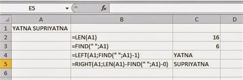 √ Rumus Excel Cara Memisahkan Nama Depan Dan Belakang Dengan Formula