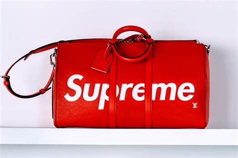 Louis vuitton x supreme red epi duffle bag. How Louis Vuitton x Supreme Took Off: Exclusive Photos - Vogue