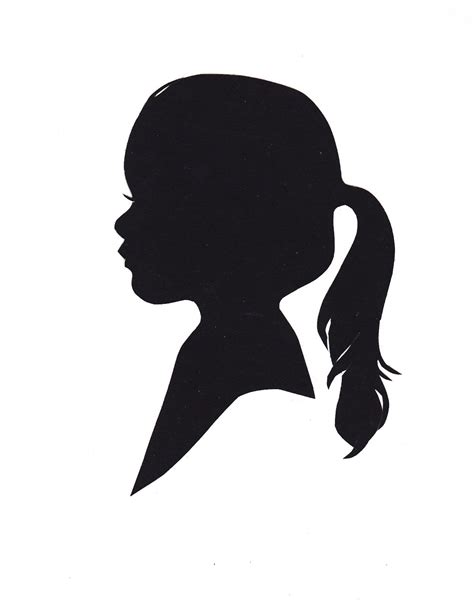 Little Girl Silhouette Head Clipart Clipground