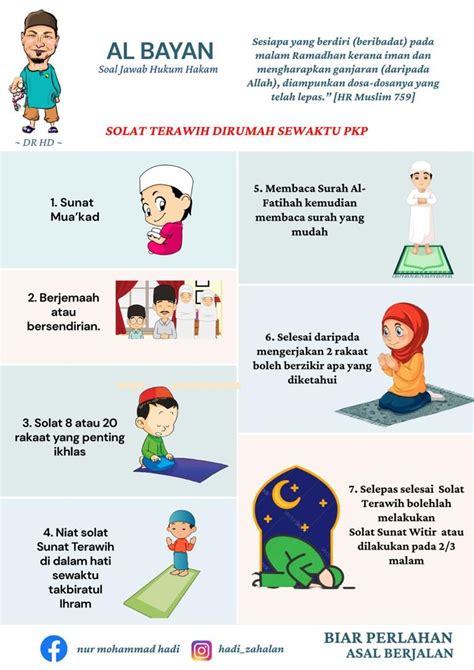 Solat Terawih 8 Rakaat Di Rumah Panduan Solat Tarawih Ringkas