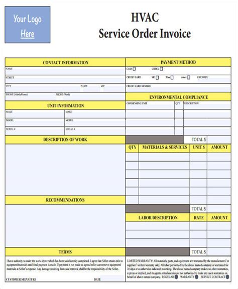 To ensure that things go smoothly at your workplace, hire an hvac service contractor to get timely maintenance and repair work done. FREE 6+ HVAC Invoice Templates in MS Word | PDF