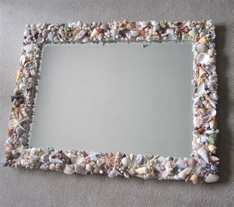 Seashell Mirrors For Beach Decor Nautical Decor Shell Mirror In