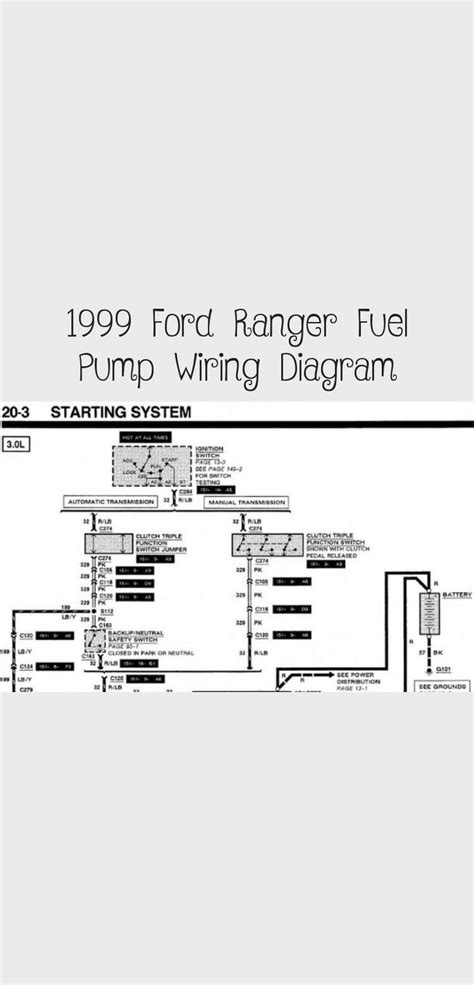 1999 Ford Ranger Fuel Pump Wiring Diagram in 2020 | Ford ...