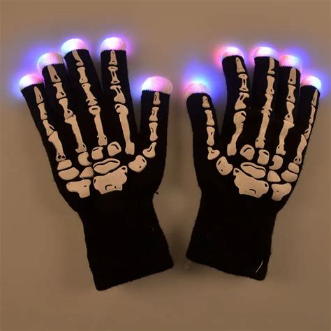 Event And Party Supplies Funny T 7 Mode Led Gloves Rave Light Finger
