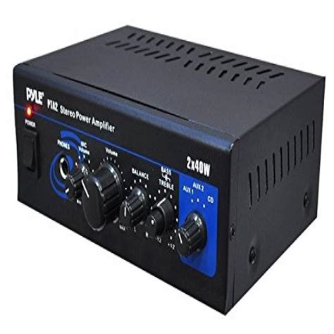 Pyle Home Pta2 Mini 2 X 40 Watt Stereo Power Amplifier