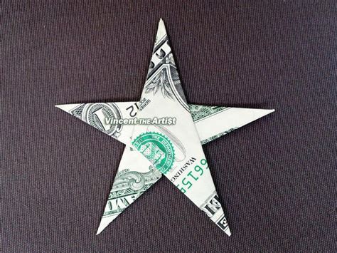 Mostrar Origami De Billete De Un Dólar Dinero De Origami Dólar Origami