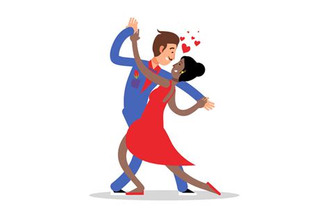 Mouse on tha track — cartoon ft. Cartoon character couple dancing vector illustration By ...