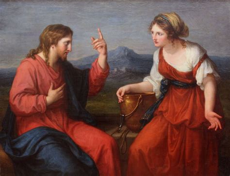 Jesus And The Samaritan Woman By Angelika Kauffman 1796 Public Domain Bible Painting
