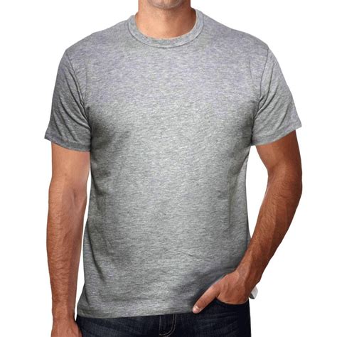 Grey Mens Plain T Shirt Birthday T 00519 Affordable Organic T