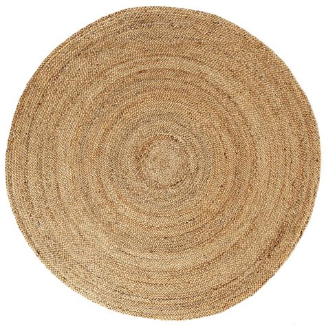 6 Foot Round Kerala Jute Rug in Jute Rugs