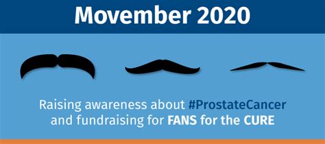 Movember 2020 Is Here Fans For The Cure Prostate Cancer Awareness