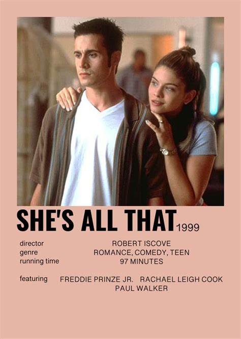 SHES ALL THAT Movie Poster Romcom Movies Romance Movie Poster Teen