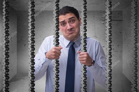 Man Trapped In Prison With Dollars — Stock Photo © Elnur 144764767