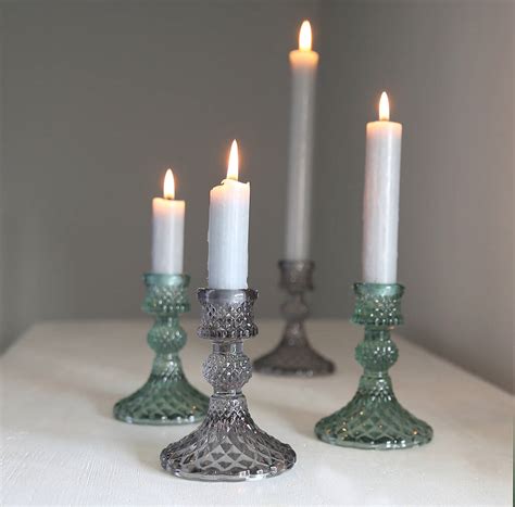 Cut Glass Candlestick By Clem And Co
