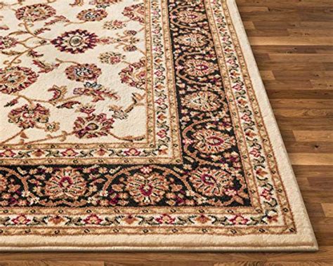 Noble Sarouk Ivory Persian Floral Oriental Formal Traditional Area Rug