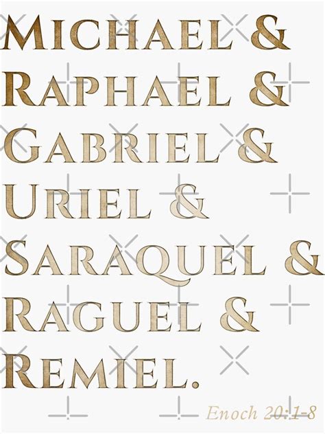 Book Of Enoch Archangel Names List Michael Raphael Gabriel