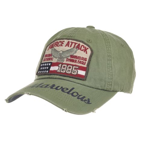 Withmoons American Flag Vintage Distressed Patch Baseball Cap