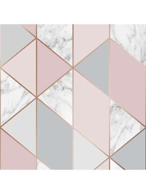 Sublime Marble Blush Geo Wallpaper In Pink Blush Pink Wallpaper