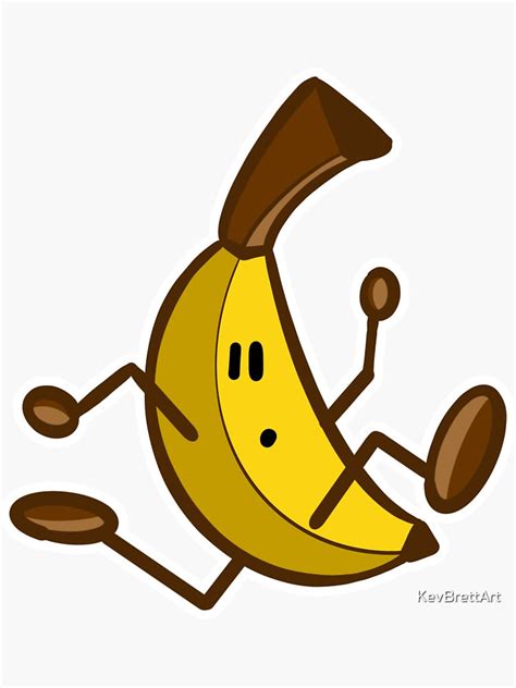 Cute Kawaii Banana Sticker For Sale By Kevbrettart Redbubble
