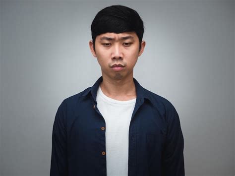 Premium Photo Sadness Asian Man Feels Depressed About Bad Life Isolated