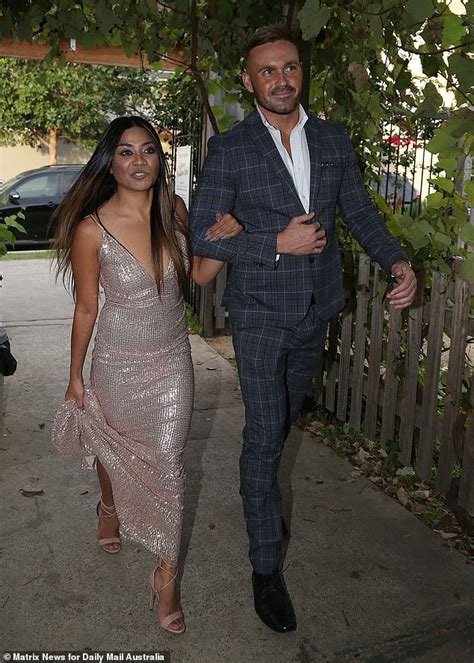 Mafs Star Heidi Latcham Leads The Arrivals In A Busty Velvet Dress At Jules And Cams Engagement