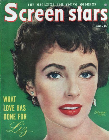 Elizabeth Taylor Screen Stars Magazine June 1953 Cover Photo United