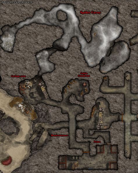 Goblin Caves Dndmaps Dungeon Maps Fantasy Map Gaming Vrogue Co