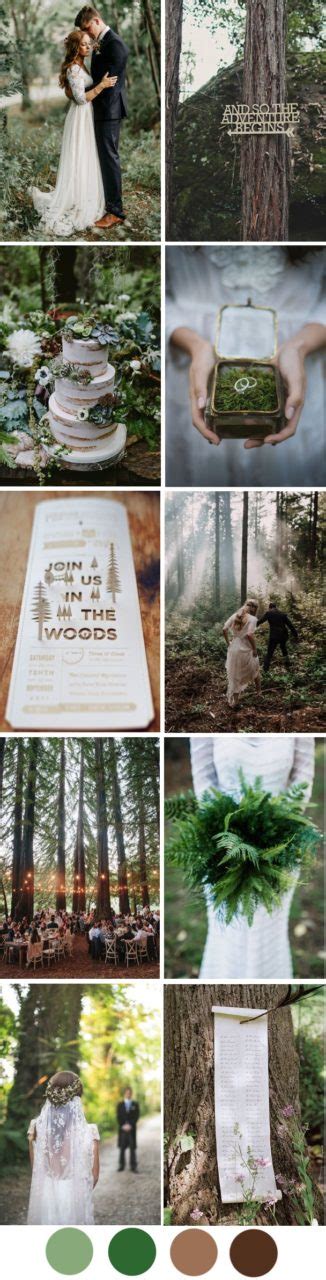 An Elegant Enchanted Forest Wedding Theme Palette