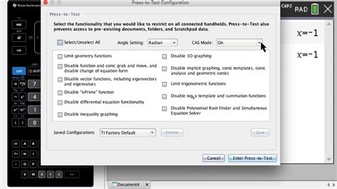 Turn Cas Mode Off On Ti Nspire Cx Ii Cas Youtube